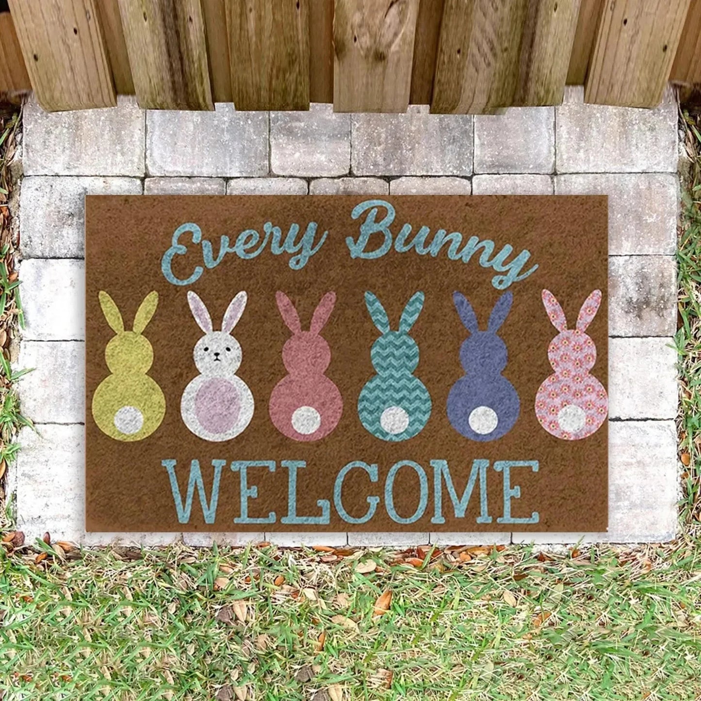Vivolux | Cartoon Bunny Rabbit Rutschfeste Fußmatte
