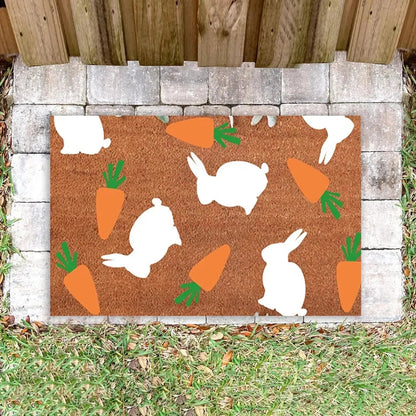 Vivolux | Cartoon Bunny Rabbit Rutschfeste Fußmatte
