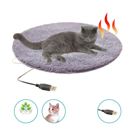 Vivolux | USB beheiztes Plüsch Katzenbett - Konstante Temperatur & Tragbares Winterkissen