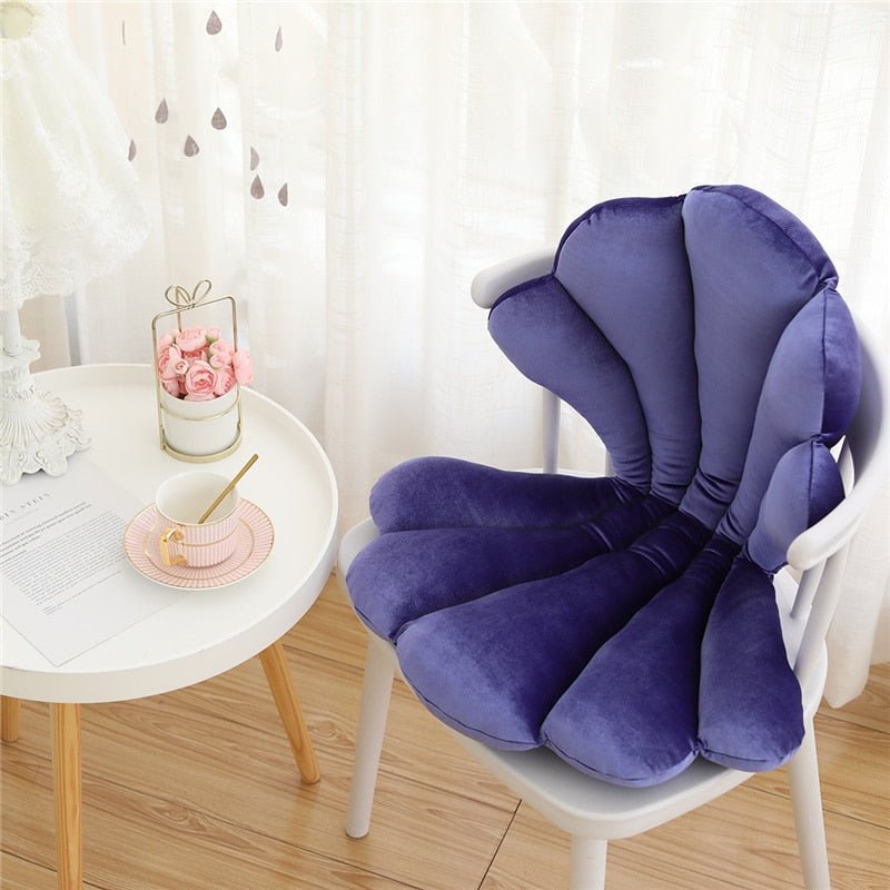 Vivolux | Chic Samt Muschel Kissen - Luxuriöses und Stilvolles Kissen für Wohnzimmer, Schlafzimmer