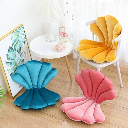Vivolux | Chic Samt Muschel Kissen - Luxuriöses und Stilvolles Kissen für Wohnzimmer, Schlafzimmer