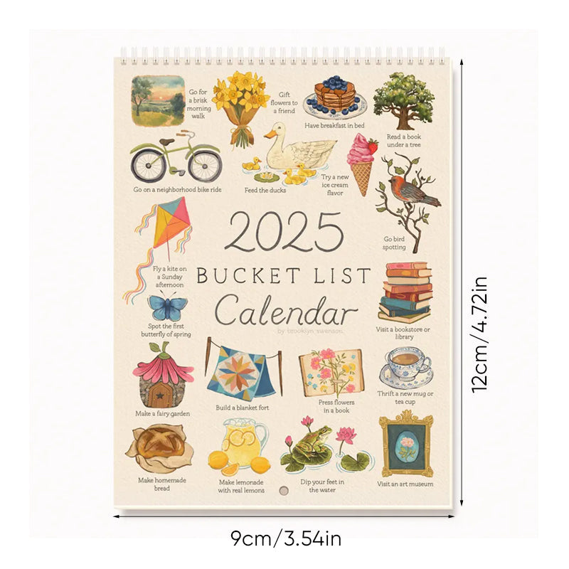 2025 Bucket List Kalender