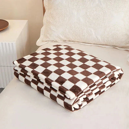 Vivolux | Klassisches Schachbrett-Karo-Design Sofadecke
