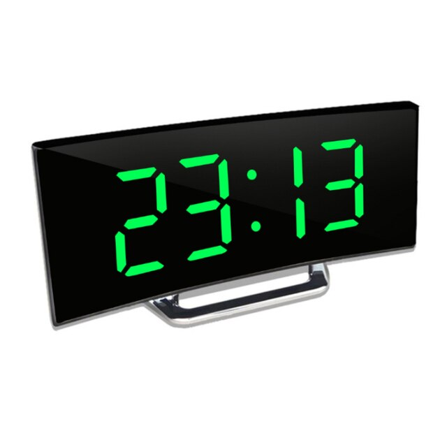Vivolux | LED-Beleuchtung großes digitales Display | Gebogene LED Digitalwecker - Amedea