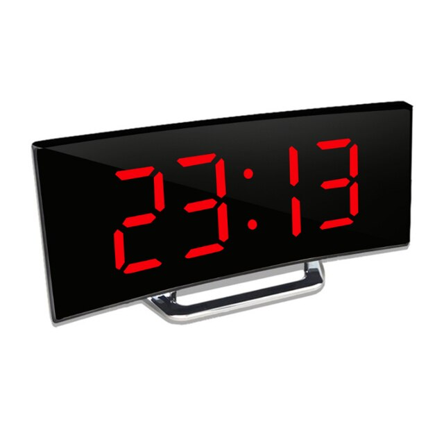 Vivolux | LED-Beleuchtung großes digitales Display | Gebogene LED Digitalwecker - Amedea