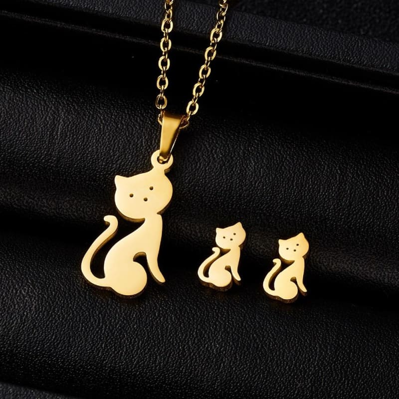 Collier Anhänger Katze Gold INFIKAT