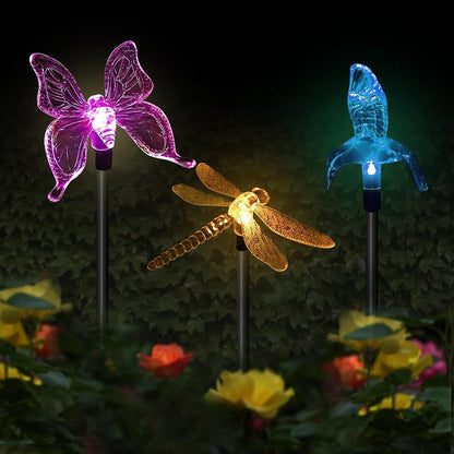 Vivolux | Solar-LED-Gartenleuchten „Bunte Fliegen“