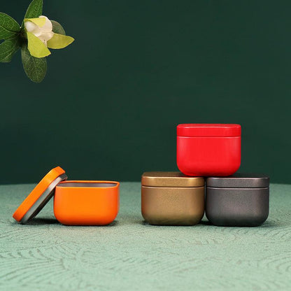Bunte Aufbewahrungsbox | Kleiner Metall Tee-, Bonbon-, Pillenbehälter