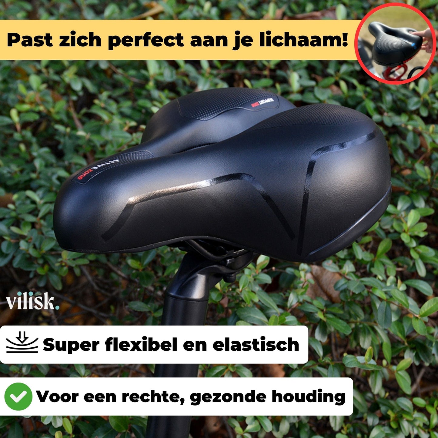 Vivolux | Bequemer Fahrradsattel gegen Rücken- und Steißbeinschmerzen