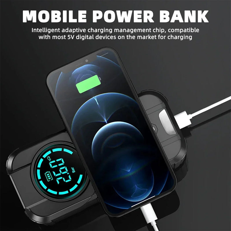 Vivolux | Kompakte Auto-Luftpumpe Starthilfe LED-Licht