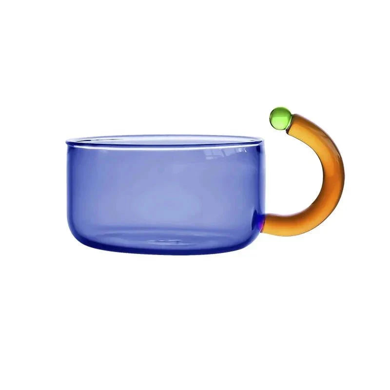 Kontrastierende Farbtransparente Teekanne & Becherset