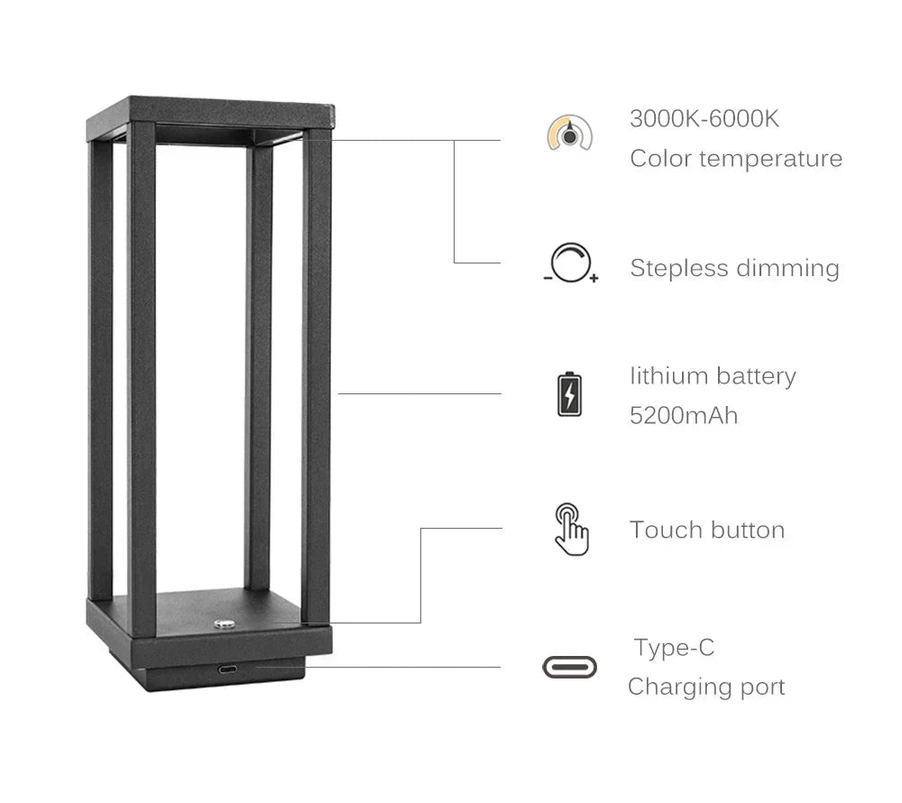 Vivolux | Drahtlose LED-Touch-Sensor-Tischlampe