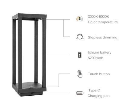 Vivolux | Drahtlose LED-Touch-Sensor-Tischlampe