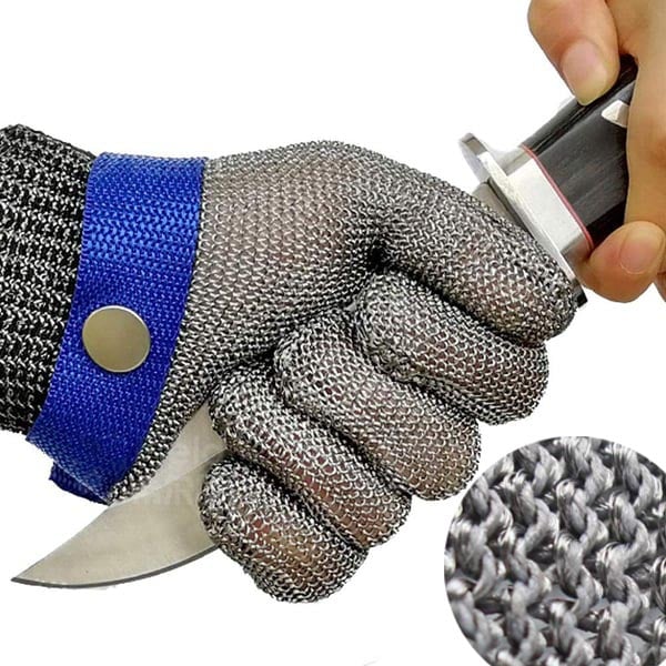 Vivolux | Lebensmittelqualität Edelstahl Mesh Metall Handschuh