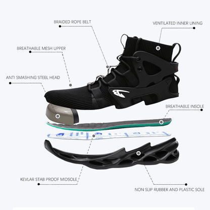 Vivolux | Leichte, atmungsaktive Arbeitsschuhe mit Stahlkappe