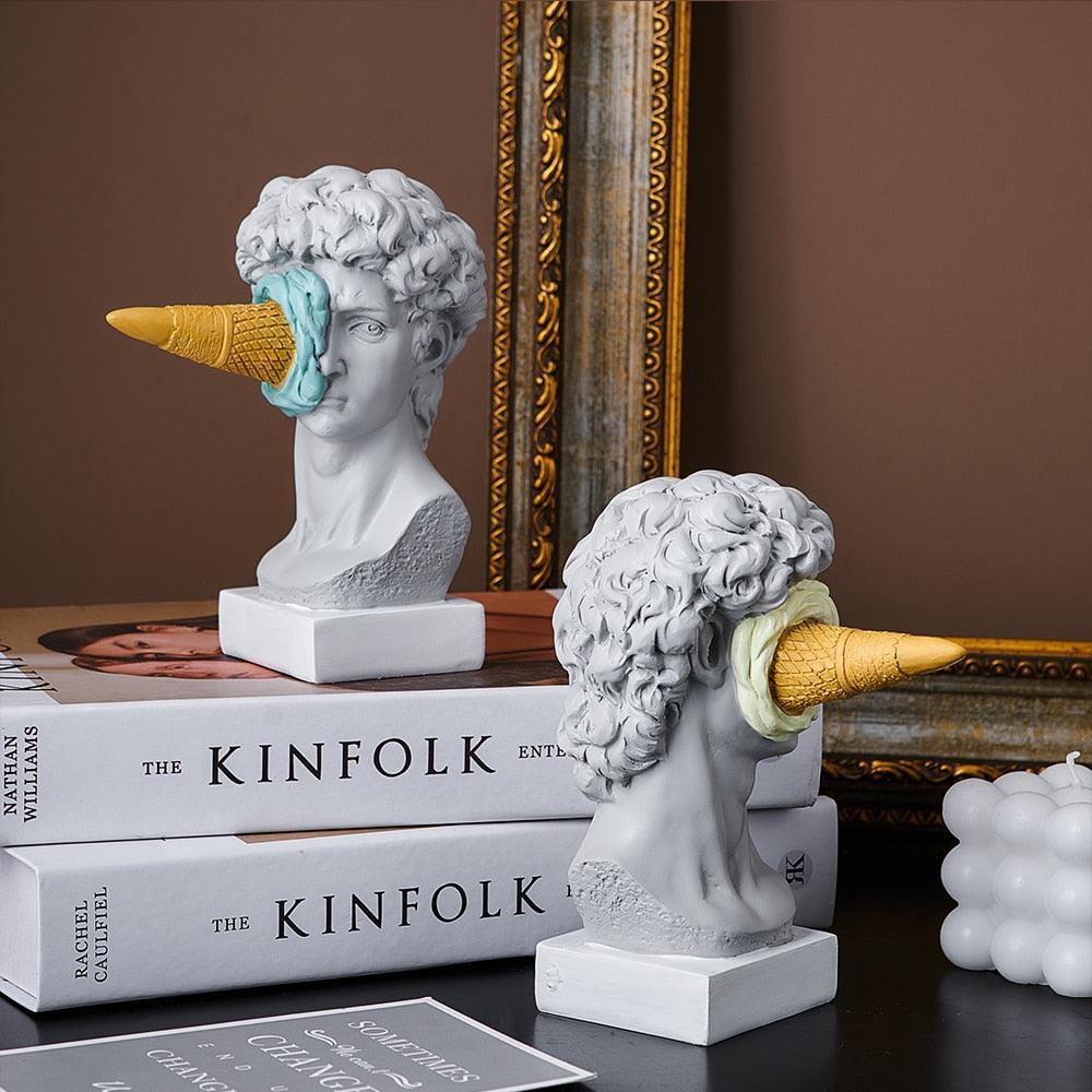 Vivolux | Frendorf Figur Gesicht Eiscreme Kunst Skulptur
