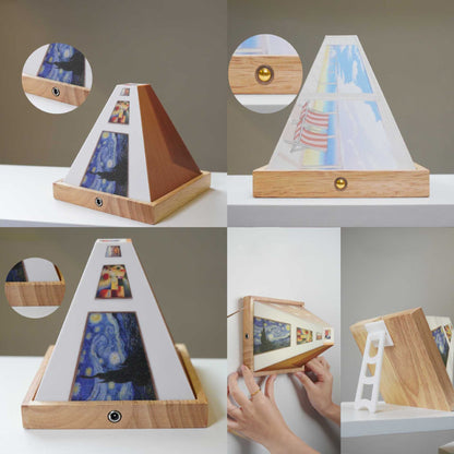 Vivolux | 3D Brillenfreie Galerie Optische Täuschung Wandlampe & Nachtlicht