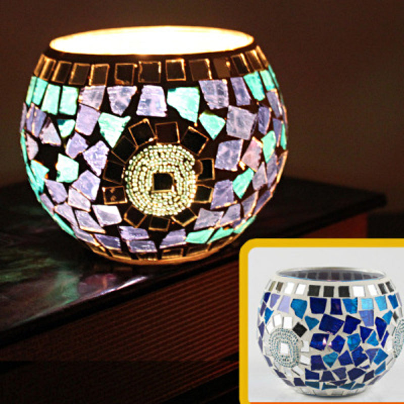 Vivolux | Europäischer Retro Glas Mosaik Teelichthalter