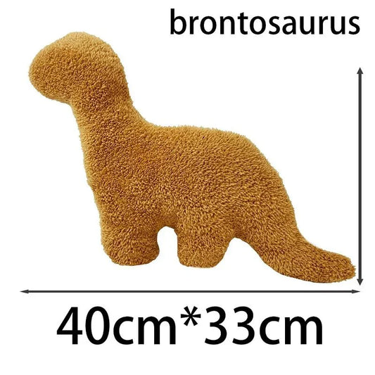 Vivolux | Dino Nugget Plüschkissen: Niedliches Dino-Hühnchen Nugget Kissen