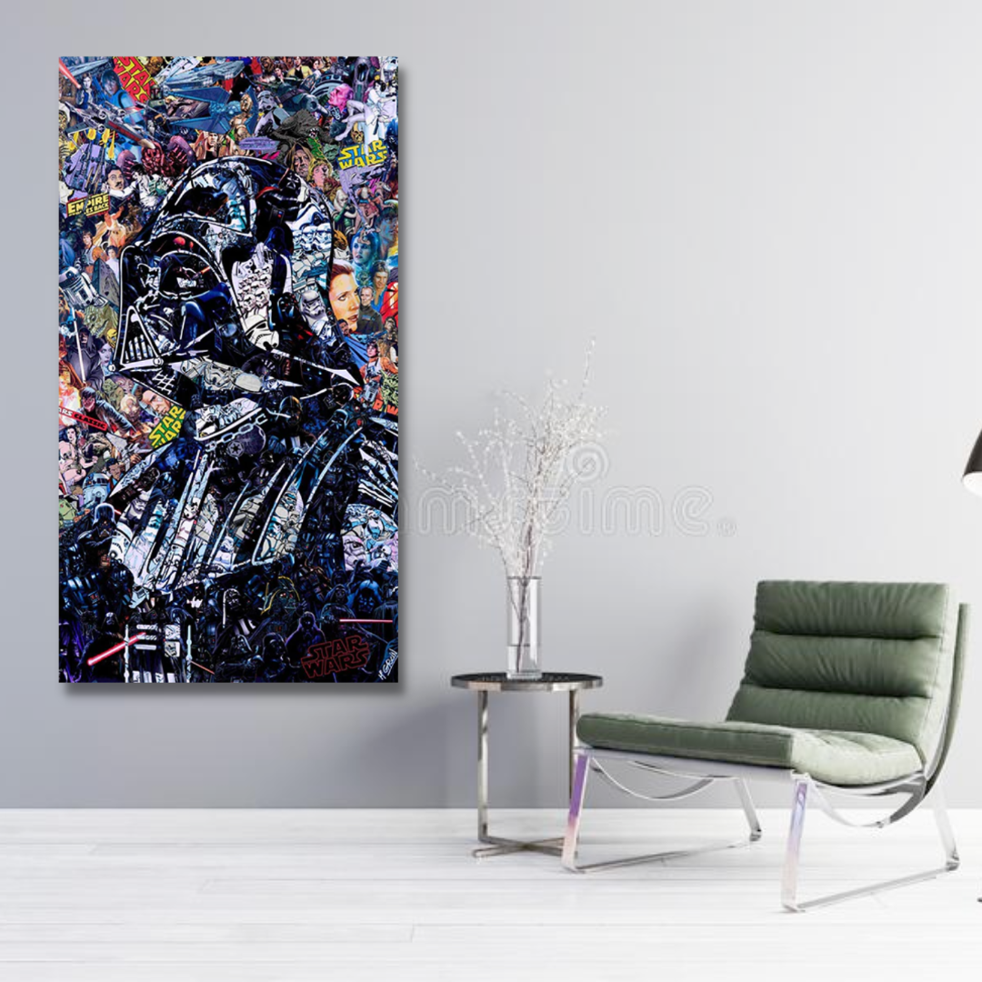 Vivolux | Disney Star Wars Poster Darth Vader Canvas Wandkunst - Wanddekoration - Berühmte Wandkunst