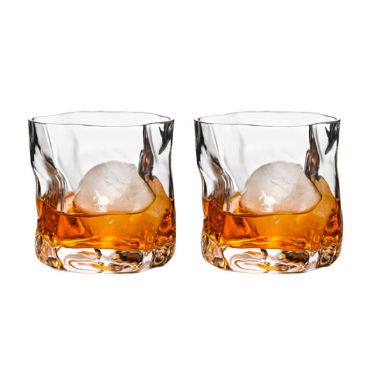 Vivolux | Verzerrte Textur Whisky Glas Set