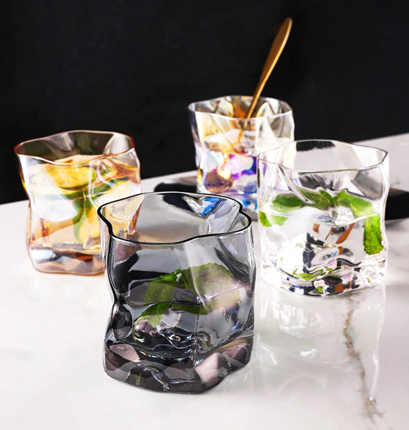 Vivolux | Verzerrte Textur Whisky Glas Set