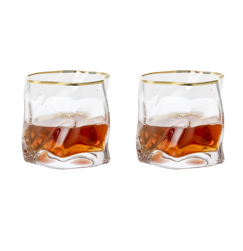 Vivolux | Verzerrte Textur Whisky Glas Set