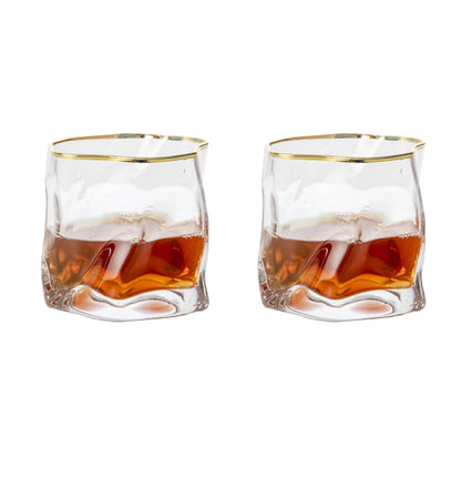 Vivolux | Verzerrte Textur Whisky Glas Set