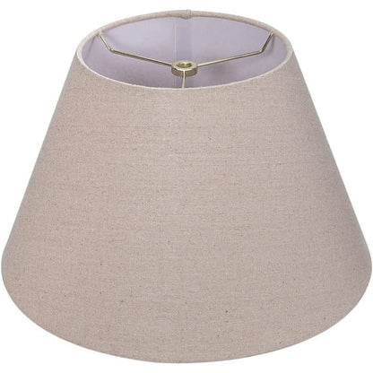 Vivolux | Medium Lampenschirm, Barrel-Stofflampenschirm für Tischlampe und Stehlampe, 7x13x7.8 Zoll, naturbelüftetes Leinen, handgefertigt, Spider (weiß)