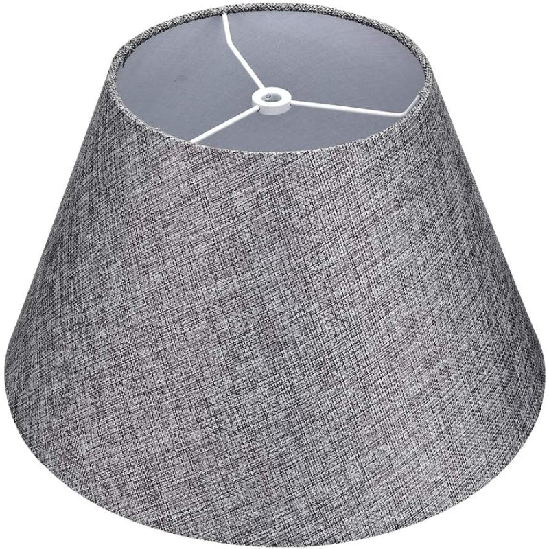 Vivolux | Medium Lampenschirm, Barrel-Stofflampenschirm für Tischlampe und Stehlampe, 7x13x7.8 Zoll, naturbelüftetes Leinen, handgefertigt, Spider (weiß)