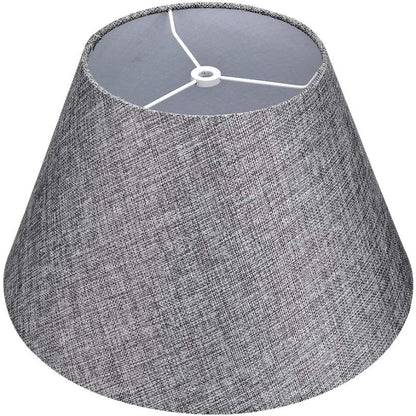 Vivolux | Medium Lampenschirm, Barrel-Stofflampenschirm für Tischlampe und Stehlampe, 7x13x7.8 Zoll, naturbelüftetes Leinen, handgefertigt, Spider (weiß)
