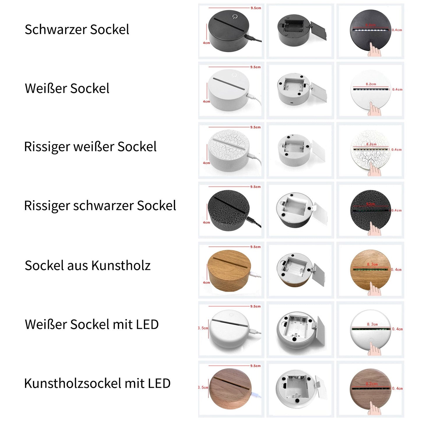 3D Mond Katze LED Nachtlicht