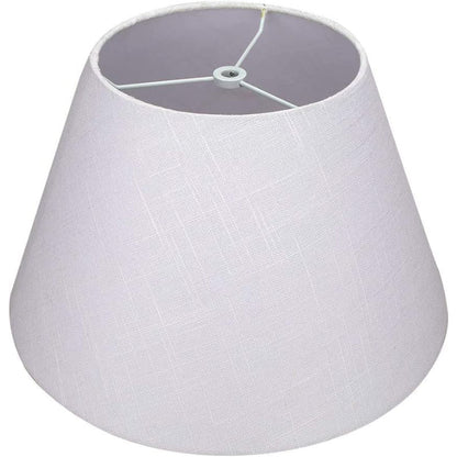 Vivolux | Medium Lampenschirm, Barrel-Stofflampenschirm für Tischlampe und Stehlampe, 7x13x7.8 Zoll, naturbelüftetes Leinen, handgefertigt, Spider (weiß)