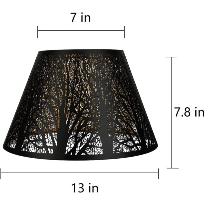 Vivolux | Medium Lampenschirm, Barrel-Stofflampenschirm für Tischlampe und Stehlampe, 7x13x7.8 Zoll, naturbelüftetes Leinen, handgefertigt, Spider (weiß)