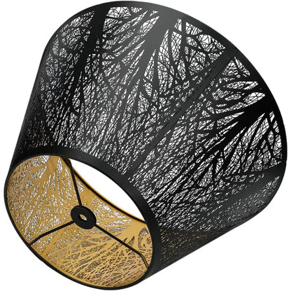 Vivolux | Medium Lampenschirm, Barrel-Stofflampenschirm für Tischlampe und Stehlampe, 7x13x7.8 Zoll, naturbelüftetes Leinen, handgefertigt, Spider (weiß)