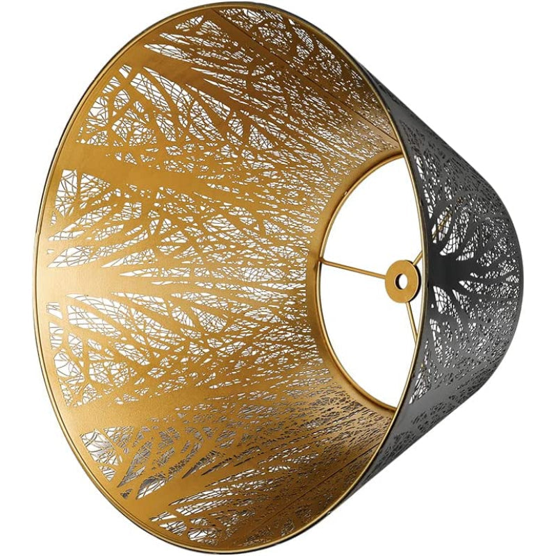 Vivolux | Medium Lampenschirm, Barrel-Stofflampenschirm für Tischlampe und Stehlampe, 7x13x7.8 Zoll, naturbelüftetes Leinen, handgefertigt, Spider (weiß)