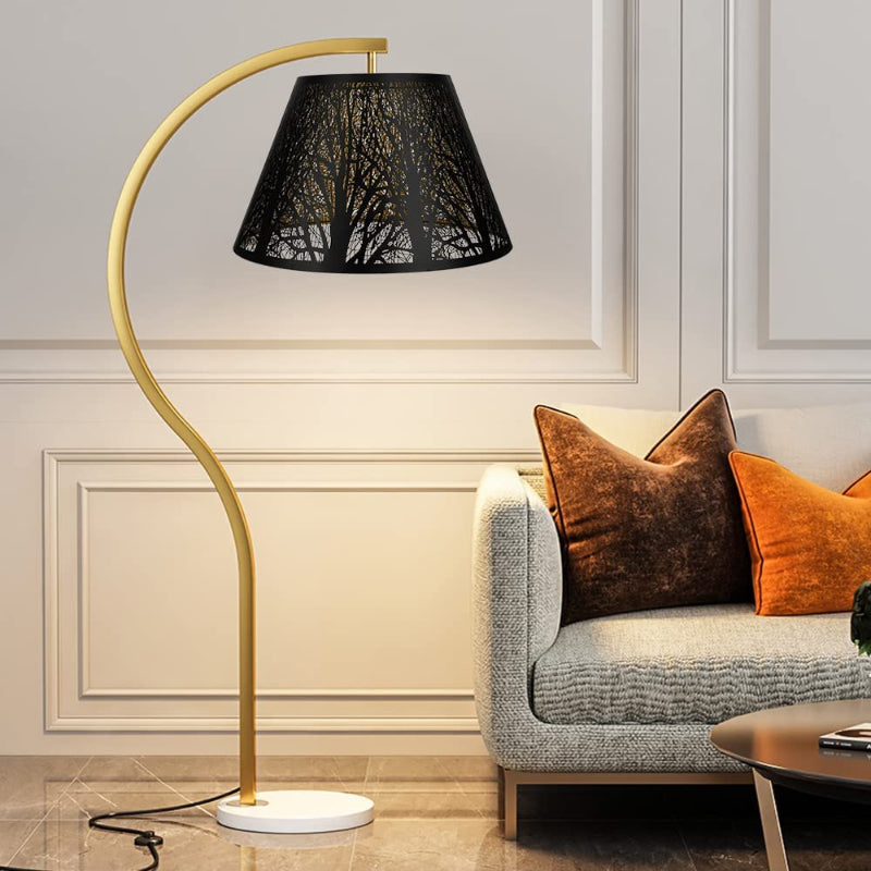 Vivolux | Medium Lampenschirm, Barrel-Stofflampenschirm für Tischlampe und Stehlampe, 7x13x7.8 Zoll, naturbelüftetes Leinen, handgefertigt, Spider (weiß)