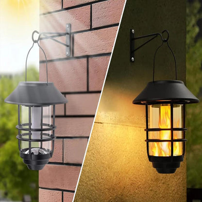 Vivolux | Solar Drahtlose wasserdichte flackernde Sonnenflamme Laterne Licht | - WallLant