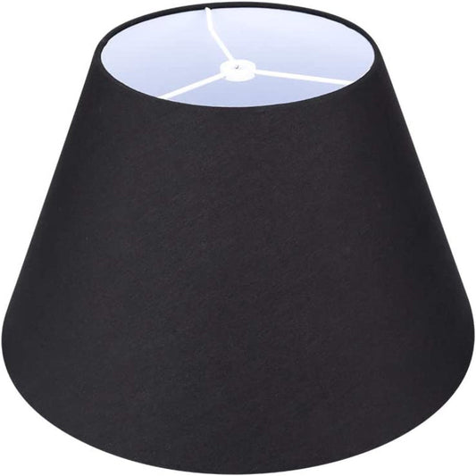 Vivolux | Medium Lampenschirm, Barrel-Stofflampenschirm für Tischlampe und Stehlampe, 7x13x7.8 Zoll, naturbelüftetes Leinen, handgefertigt, Spider (weiß)
