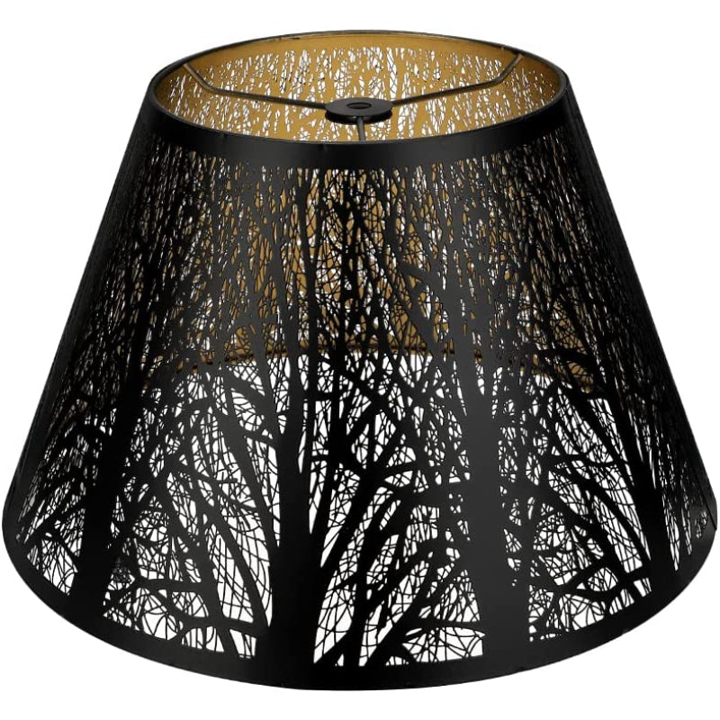 Vivolux | Medium Lampenschirm, Barrel-Stofflampenschirm für Tischlampe und Stehlampe, 7x13x7.8 Zoll, naturbelüftetes Leinen, handgefertigt, Spider (weiß)