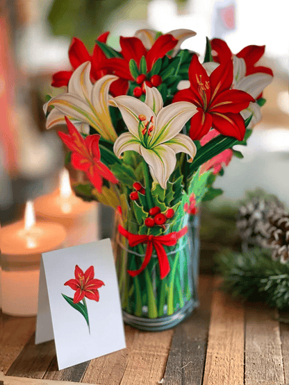 Kunstoff Pop-up Blume | Inkl. Gratis Geschenkkarten - Faire