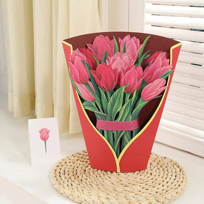 Kunstoff Pop-up Blume | Inkl. Gratis Geschenkkarten - Faire
