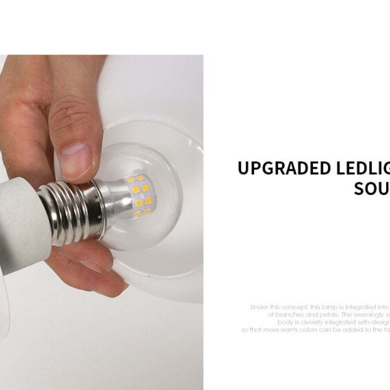 Vivolux | Blumenzweig Kronleuchter Wohnzimmer