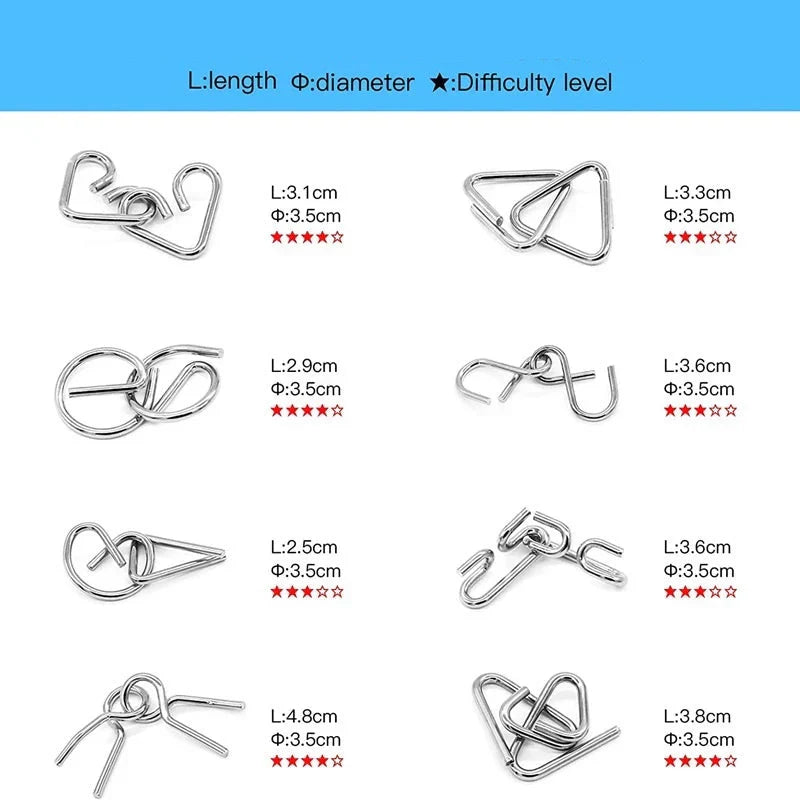 Vivolux | Bildungs-Spielzeug Metall Puzzle Set