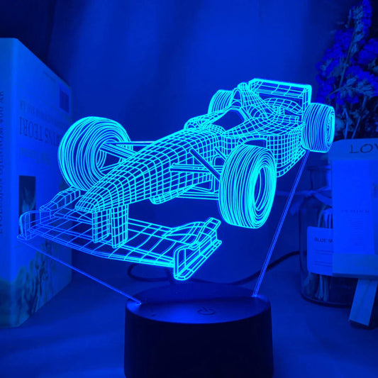 Vivolux | Formel-1-3D-Illusionslampe mit Farbmodus