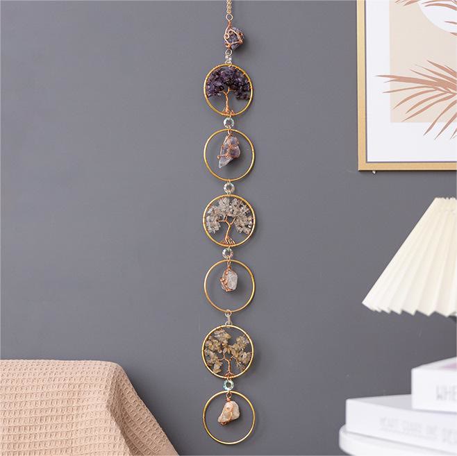 Vivolux | Kristall Lebensbaum 6 Ringe Wanddeko Ornament