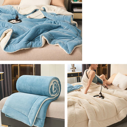 Vivolux | Einfarbige dicke doppelseitige Samt-Würfeldecke