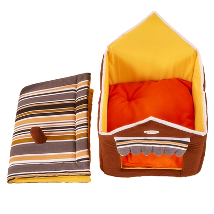 Vivolux | Indoor Hundehütte/Katzenhaus Hundebett/Katzenbett Haustierbett für kleine bis mittelgroße Tiere