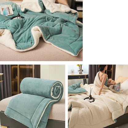 Vivolux | Einfarbige dicke doppelseitige Samt-Würfeldecke