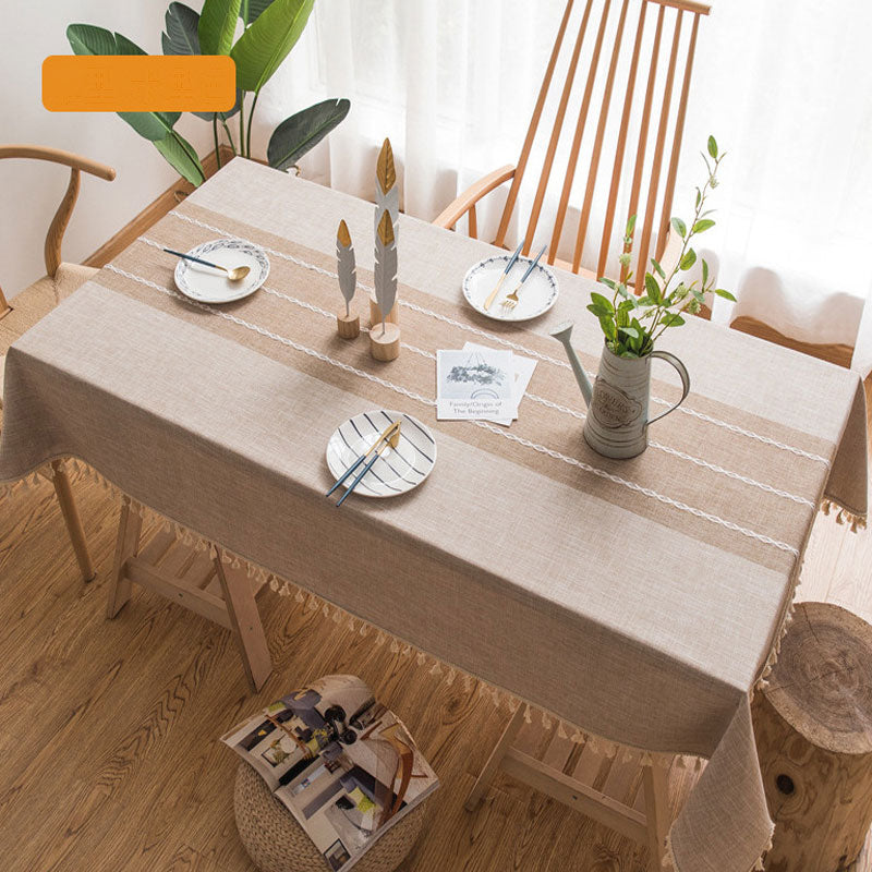 Vivolux | Wasserdicht Ölbeständig Rechteckige Tischdecke Baumwolle Leinen Faltenresistente Tischdecke für Küche Esszimmer Buffet Party
